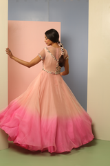 Fiorella Bouffant Appliqué Gown