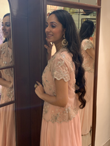 Fairytale Pink Tea Rose Kalidaar with Jacket