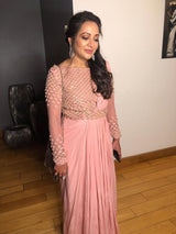 Nidhi in Our Love In The Mist Drape Saree