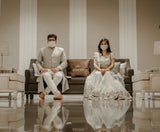 Pratibha Kedia in our Mint Rajkumari Tiered Gota Lehenga