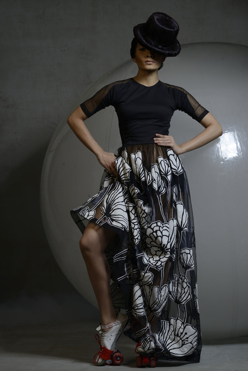 maxi pants dress Encroaching Maxi Dress With Trouser Pants – Eshaani Jayaswal