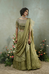 Love In The Mist Printed Lehenga Set