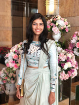Divya in our Parisian Aviary Saree