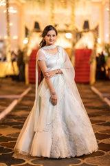 Aanchal in our Heirloom Lehenga