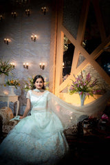 Aanchal in our Heirloom Lehenga