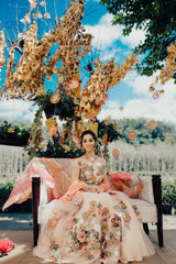 Aneesha Duggar in Our Musings From A Mural Lehenga