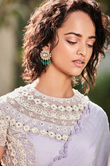 Love In The Mist Ruffle Saree With Maharani Blouse