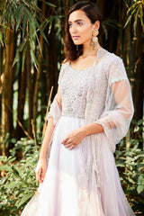 Tea Rose Mukaish Kalidaar