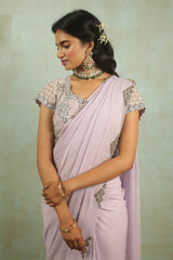 Lavender Love In The Mist Saree