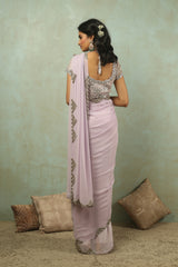 Lavender Love In The Mist Saree