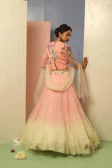 Star Flower Lehenga with Dupatta