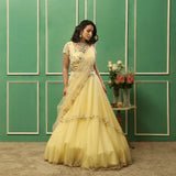Elm Asymmetrical Lehenga