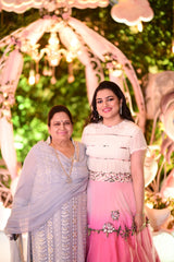 SRISHTI AGARWAL IN OUR LA VIE EN ROSE PRIMROSE SHIRRED CROP TOP WITH TUTU SKIRT