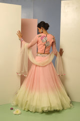 Star Flower Lehenga with Dupatta