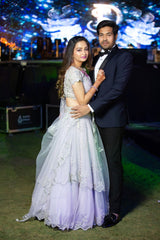 Supriya Kataria in Our Lavender Tea Rose Tiered Lehenga