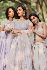 Love In The Mist Ruffle Saree With Maharani Blouse