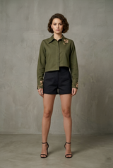 Garden of Whisper Cropped Shirt