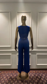 ELECTRIC BLUE PANTS WITH WAIST COAT