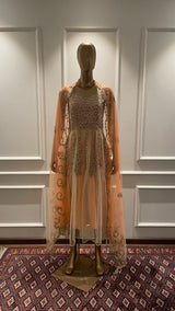 BAROUQUE KALIDAR PALE PINK WITH DUPATTA