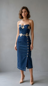 Garden of Whisper Corset Tube Dress