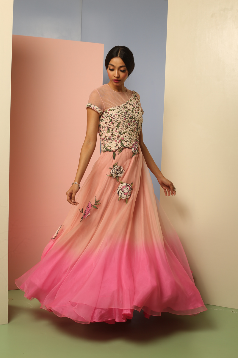 Fiorella Bouffant Appliqué Gown – Eshaani Jayaswal Fiorella Bouffant Appliqué Gown – Eshaani Jayaswal