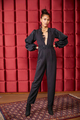 LITC jumpsuit V neck bouffant sleeves AS24