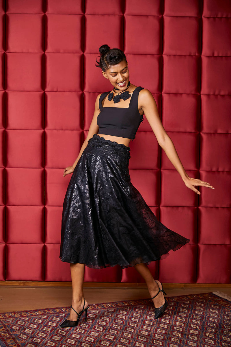Letting Go Crop Top with Waters of August Bouffant Skirt
