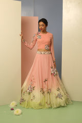 Star Flower Crop Top with Skirt